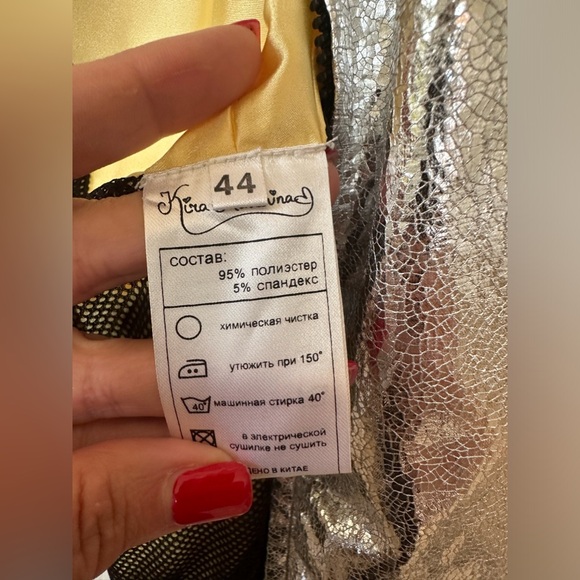 Kira Plastinina Colorful Gorpcore Front Zip Jacket SZ FR 44 US L 10-12 Metallic - Picture 2 of 8